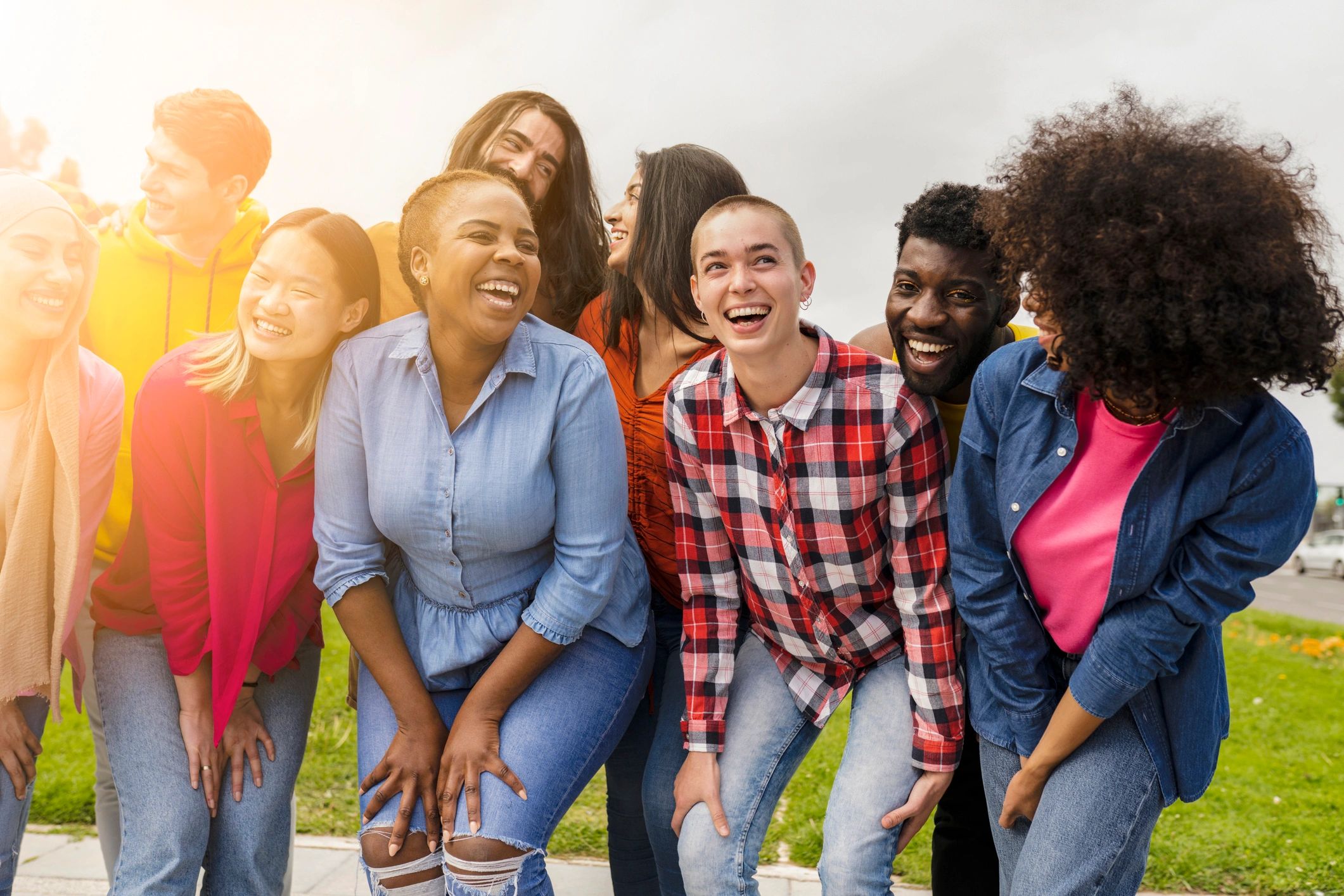 diverse youth empowerment, smiling teens, career development, nonprofit, modern, bright